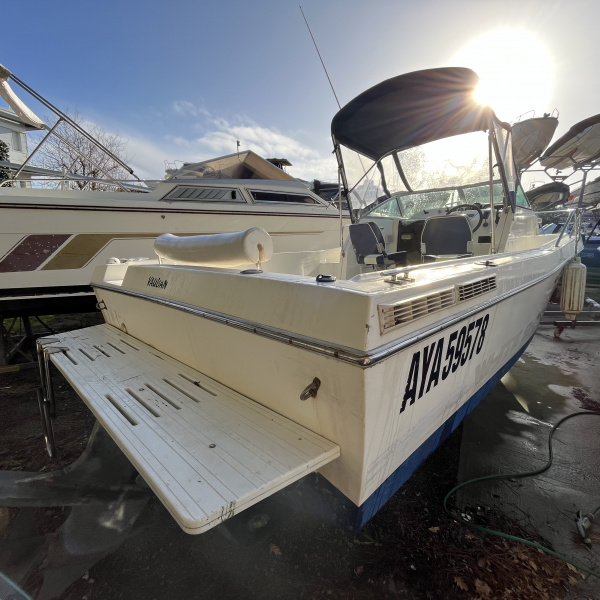 Plateforme de bain du White Shark 237 avec échelle de bain | Port Deun Marine